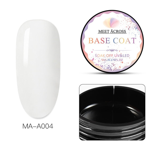 MEET ACROSS Poly Quick Extension UV Gel Set Clear White Pink Builder Nail Gel Polish for Nail Extensions Nail Forms Acrylic Tips