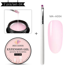 Load image into Gallery viewer, MEET ACROSS Poly Quick Extension UV Gel Set Clear White Pink Builder Nail Gel Polish for Nail Extensions Nail Forms Acrylic Tips