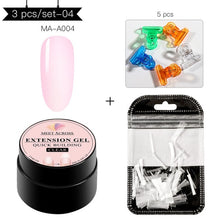 Load image into Gallery viewer, MEET ACROSS Poly Quick Extension UV Gel Set Clear White Pink Builder Nail Gel Polish for Nail Extensions Nail Forms Acrylic Tips