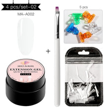 Load image into Gallery viewer, MEET ACROSS Poly Quick Extension UV Gel Set Clear White Pink Builder Nail Gel Polish for Nail Extensions Nail Forms Acrylic Tips