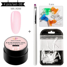 Load image into Gallery viewer, MEET ACROSS Poly Quick Extension UV Gel Set Clear White Pink Builder Nail Gel Polish for Nail Extensions Nail Forms Acrylic Tips