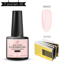 Load image into Gallery viewer, MEET ACROSS Poly Quick Extension UV Gel Set Clear White Pink Builder Nail Gel Polish for Nail Extensions Nail Forms Acrylic Tips