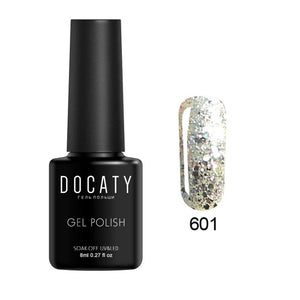 Docaty 2019 Diamond Nail Gel Varnishes Glitter LED UV Gel Polish Shiny Sequins Gel Nail Polish Vernis Semi Permanent GelLak