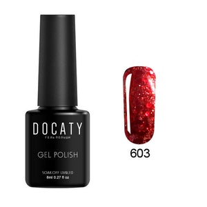 Docaty 2019 Diamond Nail Gel Varnishes Glitter LED UV Gel Polish Shiny Sequins Gel Nail Polish Vernis Semi Permanent GelLak
