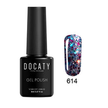 Load image into Gallery viewer, Docaty 2019 Diamond Nail Gel Varnishes Glitter LED UV Gel Polish Shiny Sequins Gel Nail Polish Vernis Semi Permanent GelLak