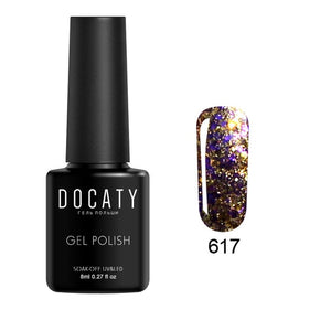 Docaty 2019 Diamond Nail Gel Varnishes Glitter LED UV Gel Polish Shiny Sequins Gel Nail Polish Vernis Semi Permanent GelLak