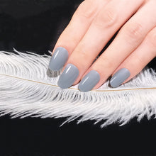 Load image into Gallery viewer, 24PCS Long Coffin Glossy False Nails Solid White Acrylic Fake Nails Natural Clear Glitter Ballerina Nail Tips For Nail Extention