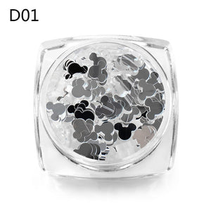 MEET ACROSS Holographic Chameleon Laser Multicolor Sequins Nail Art Glitter Flakes Maple UV Gel Polish Tool Decor  Manicure