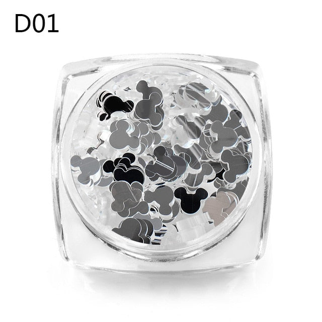MEET ACROSS Holographic Chameleon Laser Multicolor Sequins Nail Art Glitter Flakes Maple UV Gel Polish Tool Decor  Manicure