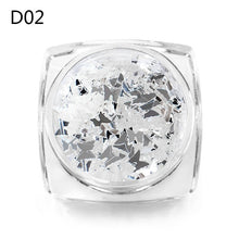 Load image into Gallery viewer, MEET ACROSS Holographic Chameleon Laser Multicolor Sequins Nail Art Glitter Flakes Maple UV Gel Polish Tool Decor  Manicure