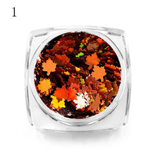 Load image into Gallery viewer, MEET ACROSS Holographic Chameleon Laser Multicolor Sequins Nail Art Glitter Flakes Maple UV Gel Polish Tool Decor  Manicure
