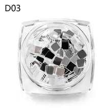Load image into Gallery viewer, MEET ACROSS Holographic Chameleon Laser Multicolor Sequins Nail Art Glitter Flakes Maple UV Gel Polish Tool Decor  Manicure