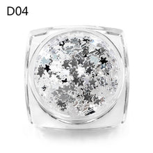 Load image into Gallery viewer, MEET ACROSS Holographic Chameleon Laser Multicolor Sequins Nail Art Glitter Flakes Maple UV Gel Polish Tool Decor  Manicure