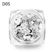 Load image into Gallery viewer, MEET ACROSS Holographic Chameleon Laser Multicolor Sequins Nail Art Glitter Flakes Maple UV Gel Polish Tool Decor  Manicure