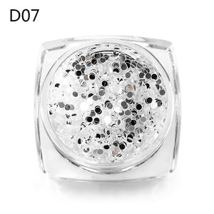 MEET ACROSS Holographic Chameleon Laser Multicolor Sequins Nail Art Glitter Flakes Maple UV Gel Polish Tool Decor  Manicure