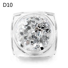 Load image into Gallery viewer, MEET ACROSS Holographic Chameleon Laser Multicolor Sequins Nail Art Glitter Flakes Maple UV Gel Polish Tool Decor  Manicure