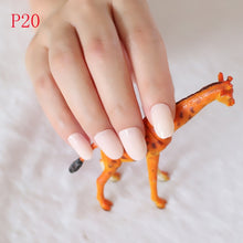 Load image into Gallery viewer, Artificial Oval Fake Nails Clear Plastic Soft Pink False Nails Candy Short Nail Tips 24Pcs/ set P01Q