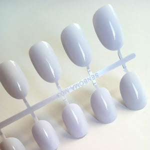 Artificial Oval Fake Nails Clear Plastic Soft Pink False Nails Candy Short Nail Tips 24Pcs/ set P01Q