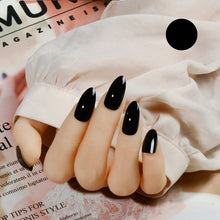 Load image into Gallery viewer, 24PCS Long Coffin Glossy False Nails Solid White Acrylic Fake Nails Natural Clear Glitter Ballerina Nail Tips For Nail Extention