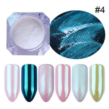 Load image into Gallery viewer, 1 Box Pearl Nail Glitter Shiny Mirror Matte Shell White Purple Blue Nail Art Pigment Dust Powder Manicure Nail Decorations