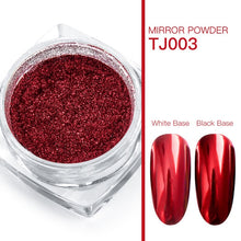 Load image into Gallery viewer, Nail Art Mirror Pigment Powder Shine Nail Glitters Metallic Color Nail Art UV Gel Polishing Rose Gold Silver Manicure Nail Art C