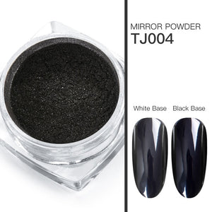 Nail Art Mirror Pigment Powder Shine Nail Glitters Metallic Color Nail Art UV Gel Polishing Rose Gold Silver Manicure Nail Art C