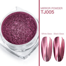 Load image into Gallery viewer, Nail Art Mirror Pigment Powder Shine Nail Glitters Metallic Color Nail Art UV Gel Polishing Rose Gold Silver Manicure Nail Art C