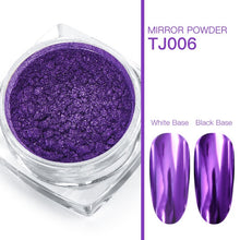 Load image into Gallery viewer, Nail Art Mirror Pigment Powder Shine Nail Glitters Metallic Color Nail Art UV Gel Polishing Rose Gold Silver Manicure Nail Art C