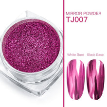 Load image into Gallery viewer, Nail Art Mirror Pigment Powder Shine Nail Glitters Metallic Color Nail Art UV Gel Polishing Rose Gold Silver Manicure Nail Art C