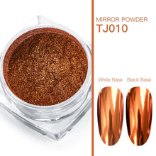Load image into Gallery viewer, Nail Art Mirror Pigment Powder Shine Nail Glitters Metallic Color Nail Art UV Gel Polishing Rose Gold Silver Manicure Nail Art C