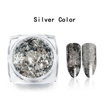 Load image into Gallery viewer, Nail Art Mirror Pigment Powder Shine Nail Glitters Metallic Color Nail Art UV Gel Polishing Rose Gold Silver Manicure Nail Art C
