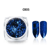 Load image into Gallery viewer, Nail Art Mirror Pigment Powder Shine Nail Glitters Metallic Color Nail Art UV Gel Polishing Rose Gold Silver Manicure Nail Art C