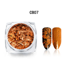 Load image into Gallery viewer, Nail Art Mirror Pigment Powder Shine Nail Glitters Metallic Color Nail Art UV Gel Polishing Rose Gold Silver Manicure Nail Art C
