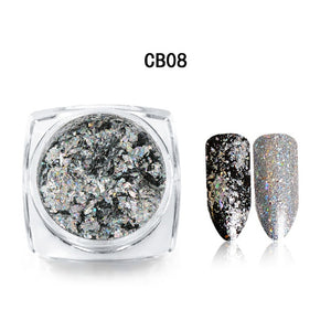 Nail Art Mirror Pigment Powder Shine Nail Glitters Metallic Color Nail Art UV Gel Polishing Rose Gold Silver Manicure Nail Art C