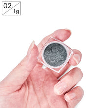 Load image into Gallery viewer, Nail Art Mirror Pigment Powder Shine Nail Glitters Metallic Color Nail Art UV Gel Polishing Rose Gold Silver Manicure Nail Art C