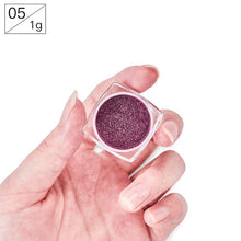 Load image into Gallery viewer, Nail Art Mirror Pigment Powder Shine Nail Glitters Metallic Color Nail Art UV Gel Polishing Rose Gold Silver Manicure Nail Art C