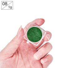 Load image into Gallery viewer, Nail Art Mirror Pigment Powder Shine Nail Glitters Metallic Color Nail Art UV Gel Polishing Rose Gold Silver Manicure Nail Art C
