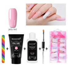 Load image into Gallery viewer, 30g Polygel Nail Acrylic Poly Gel Pink White Clear Crystal UV LED Builder Gel Tips Enhancement Slip Solution Quick Extension Gel