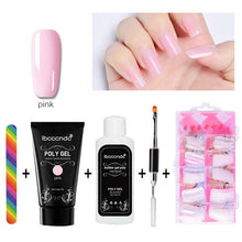 Load image into Gallery viewer, 30g Polygel Nail Acrylic Poly Gel Pink White Clear Crystal UV LED Builder Gel Tips Enhancement Slip Solution Quick Extension Gel