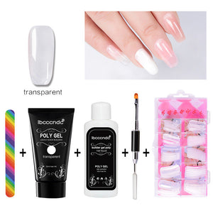 30g Polygel Nail Acrylic Poly Gel Pink White Clear Crystal UV LED Builder Gel Tips Enhancement Slip Solution Quick Extension Gel