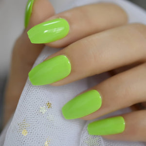 24Pcs Ballerina Fake Nails Khaki Nude Marble Coffin Flat Artificial False Nail Tips for Office Home Faux Ongle Free Glue Sticker