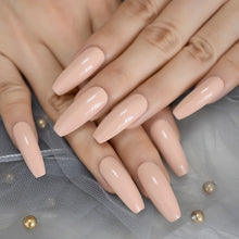 Load image into Gallery viewer, Ombre French Ballerina Fake Nail Gradeint Natural Coffin False Nails Wholesale Nails Supplier 24