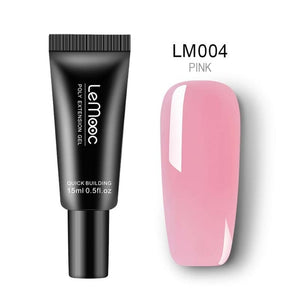 LEMOOC 20ml UV Poly Quick Builder Gel Nails Permanent Liquid Slip Solution Painless Acrylic Nail Art Extension Manicure Tools