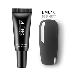 LEMOOC 20ml UV Poly Quick Builder Gel Nails Permanent Liquid Slip Solution Painless Acrylic Nail Art Extension Manicure Tools