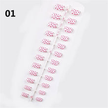 Load image into Gallery viewer, 24pcs Matte Pure Color False Nails Popular Designs Glue On Long Tip Patch Artificial Nail Chip Extensions Nail Art Accessories