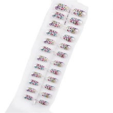 Load image into Gallery viewer, 24pcs Matte Pure Color False Nails Popular Designs Glue On Long Tip Patch Artificial Nail Chip Extensions Nail Art Accessories