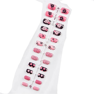 24pcs Matte Pure Color False Nails Popular Designs Glue On Long Tip Patch Artificial Nail Chip Extensions Nail Art Accessories