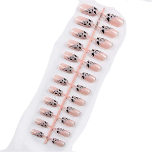 24pcs Matte Pure Color False Nails Popular Designs Glue On Long Tip Patch Artificial Nail Chip Extensions Nail Art Accessories