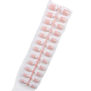 24pcs Matte Pure Color False Nails Popular Designs Glue On Long Tip Patch Artificial Nail Chip Extensions Nail Art Accessories