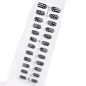 24pcs Matte Pure Color False Nails Popular Designs Glue On Long Tip Patch Artificial Nail Chip Extensions Nail Art Accessories